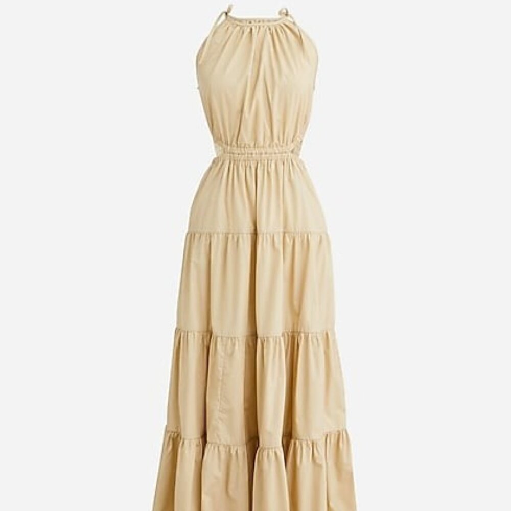 J. Crew Tall Harbor Side-Cutout Dress